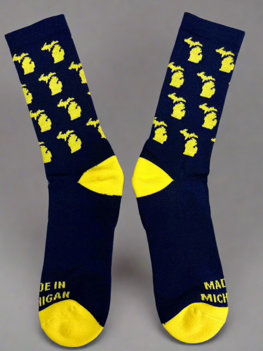 Michigan U-M Socks